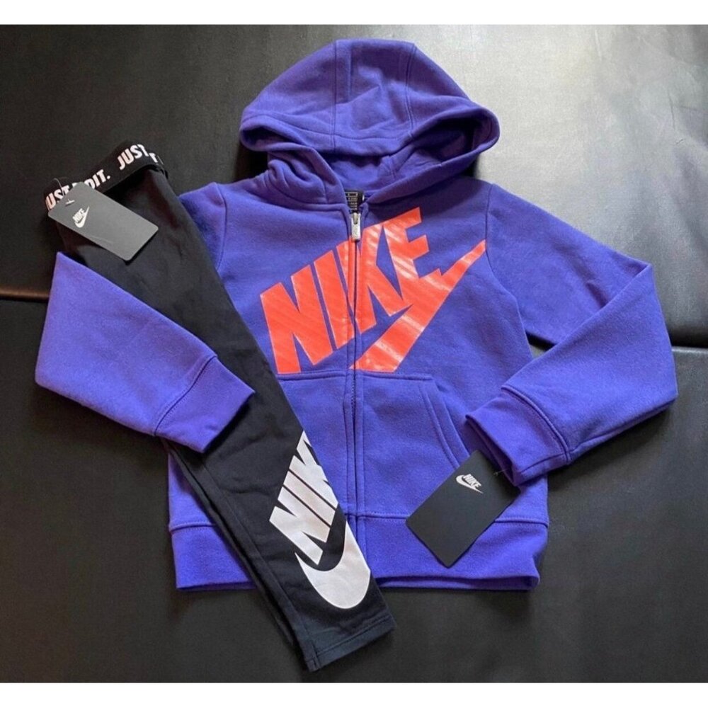 NWT Nike Glitter Hoodie & Leggings Set Girls Size 6